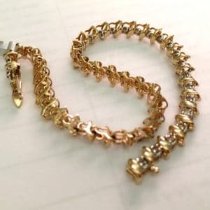Goldankauf Bad Kreuznach - Goldkette 585 mit 0.25 CT Brillanten