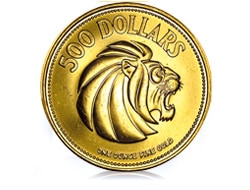 goldankauf.com.de - Goldmünze Lion (Singapur).